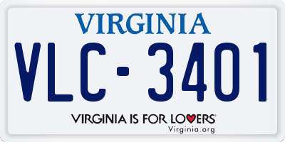 VA license plate VLC3401