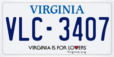 VA license plate VLC3407