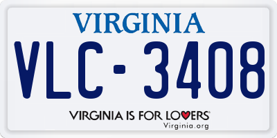 VA license plate VLC3408