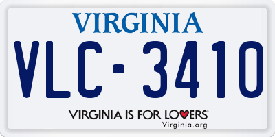 VA license plate VLC3410