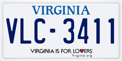 VA license plate VLC3411