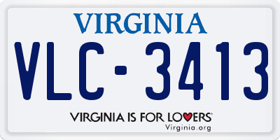 VA license plate VLC3413