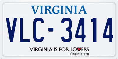 VA license plate VLC3414