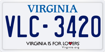 VA license plate VLC3420