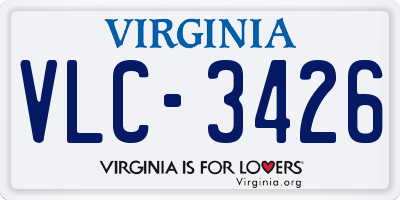 VA license plate VLC3426