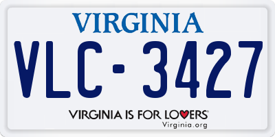 VA license plate VLC3427
