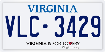 VA license plate VLC3429