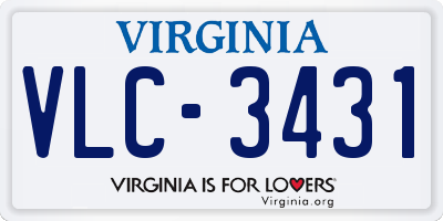 VA license plate VLC3431