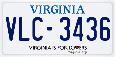 VA license plate VLC3436