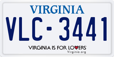 VA license plate VLC3441