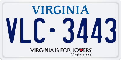 VA license plate VLC3443