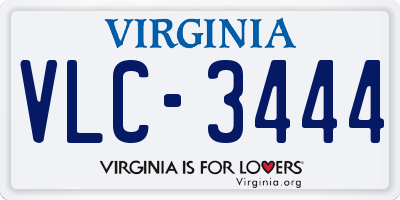 VA license plate VLC3444