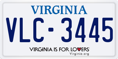 VA license plate VLC3445