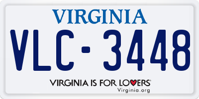 VA license plate VLC3448
