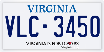VA license plate VLC3450