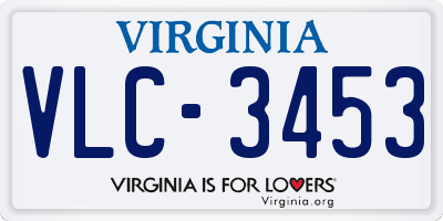 VA license plate VLC3453