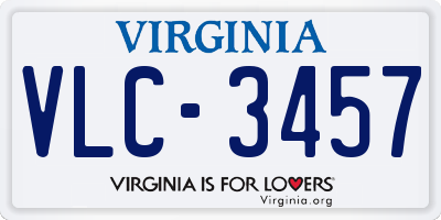 VA license plate VLC3457
