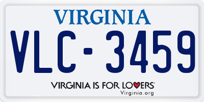 VA license plate VLC3459