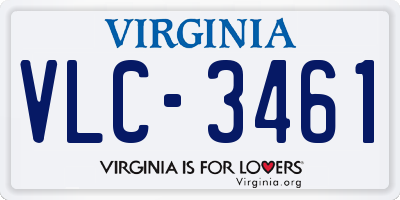 VA license plate VLC3461