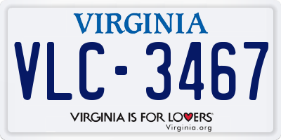 VA license plate VLC3467
