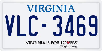 VA license plate VLC3469