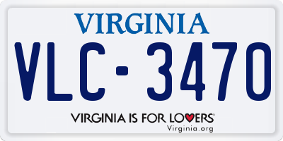 VA license plate VLC3470