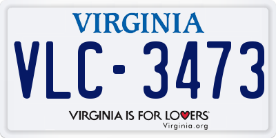 VA license plate VLC3473