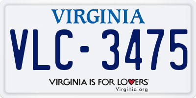 VA license plate VLC3475