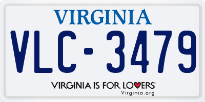VA license plate VLC3479