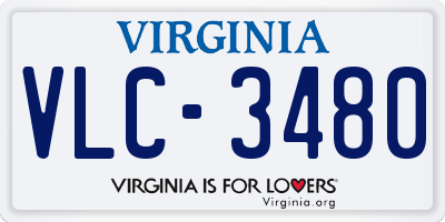 VA license plate VLC3480