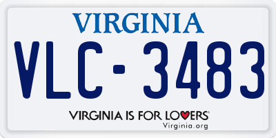 VA license plate VLC3483