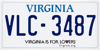 VA license plate VLC3487
