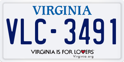 VA license plate VLC3491
