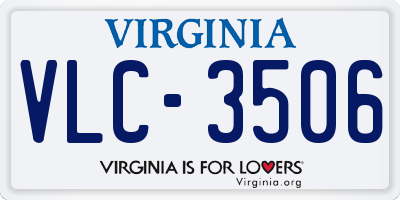 VA license plate VLC3506