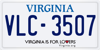 VA license plate VLC3507