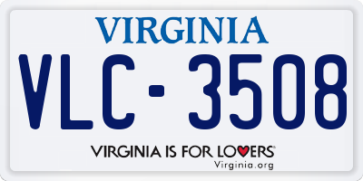 VA license plate VLC3508