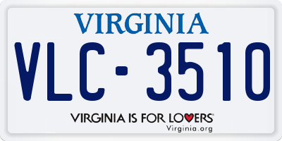 VA license plate VLC3510