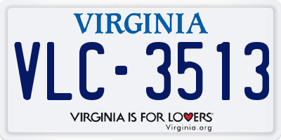 VA license plate VLC3513