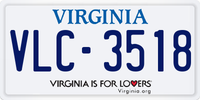 VA license plate VLC3518