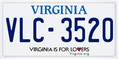 VA license plate VLC3520