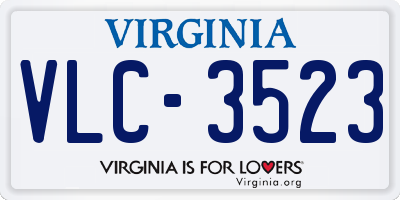 VA license plate VLC3523