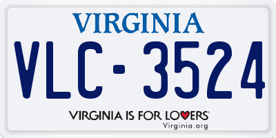 VA license plate VLC3524