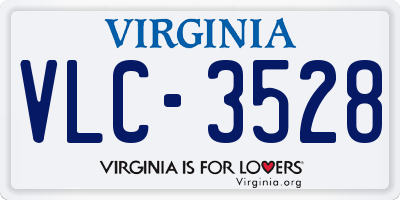 VA license plate VLC3528