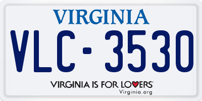 VA license plate VLC3530