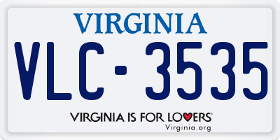 VA license plate VLC3535