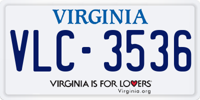 VA license plate VLC3536