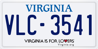 VA license plate VLC3541