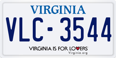 VA license plate VLC3544