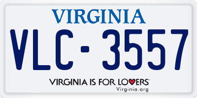 VA license plate VLC3557