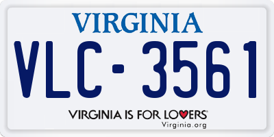 VA license plate VLC3561